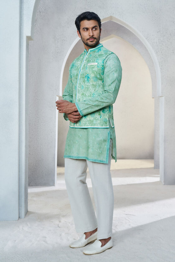 Anay Nehru Jacket - Sage Green, Sage Green, image 2